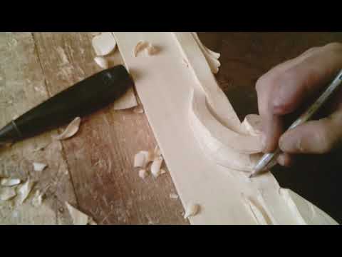 Резьба по дереву. Резная рамка под зеркало (видео№2).