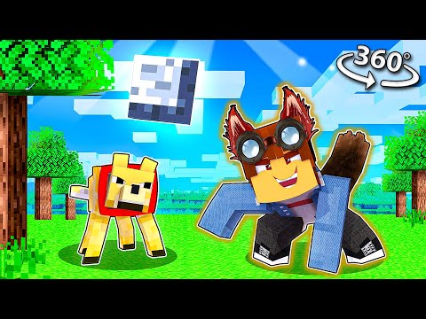 Becoming the ALPHA Wolf in 360 VR Minecraft!