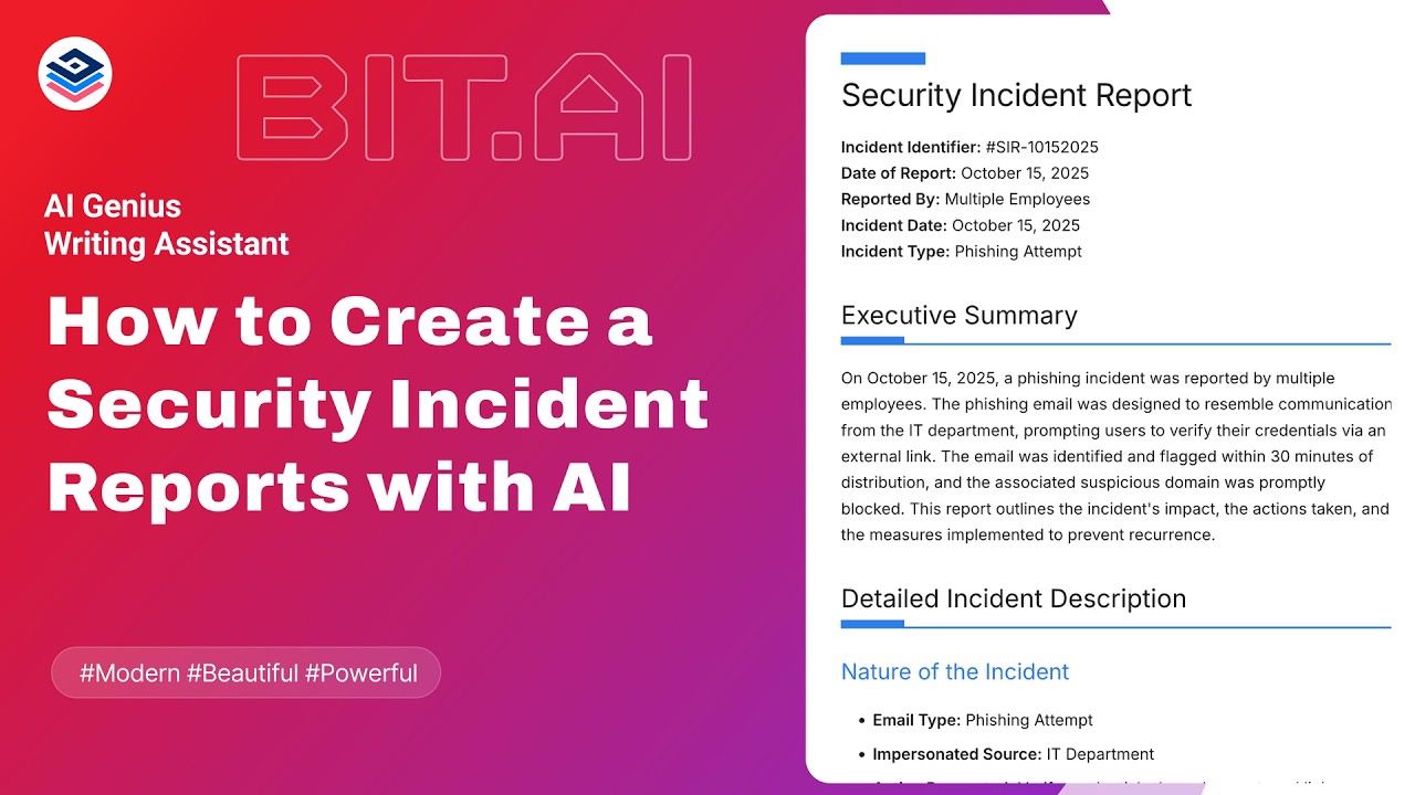 How to Create a Security Incident Reports with AI?