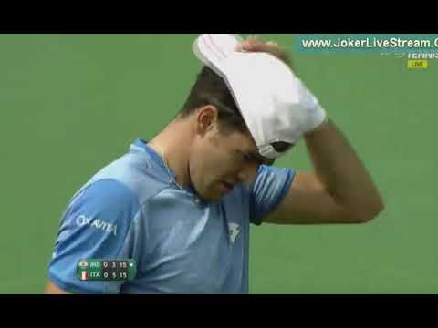 Prajnesh Gunneswaran Vs Matteo Berrettini - Davis Cup : India vs Italy