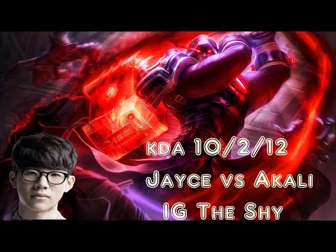 IG The Shy JAYCE vs AKALI Top (League Of Legends Challenger Replay)