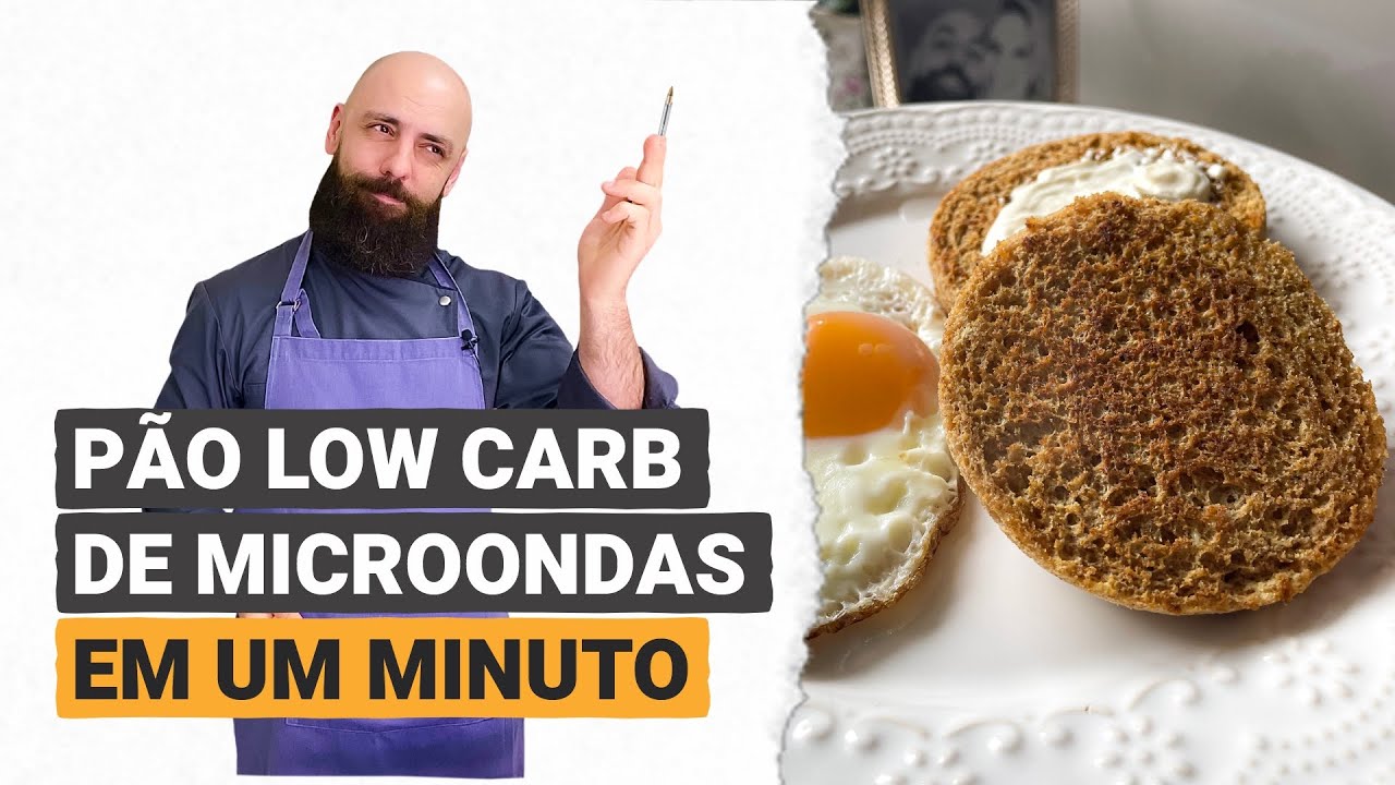 Pão de microondas saudável (rápido, fácil e 100% low carb) | Cozinhando com o Chef