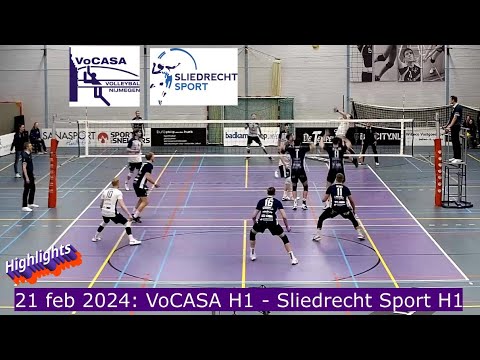 highlights VoCASA H1 - Sliedrecht Sport H1, 21 feb 2024