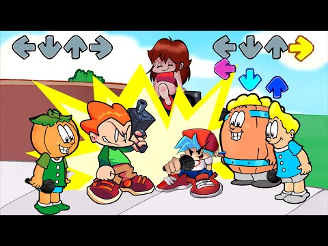 Cantando na Esquina 4 - Pico, Boyfriend, Barril, Rafa e Cabeção em FNF