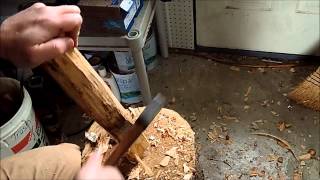 Spoon Carving with WW2 US Plumb 1944 Hatchet