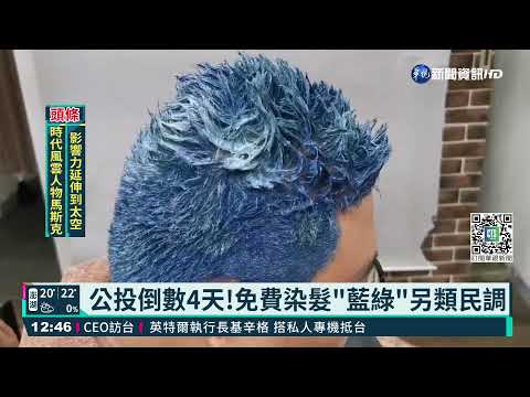 公投倒數4天!免費染髮"藍綠"另類民調