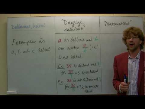 Ma1C/Ma1207: Delbarhet, definitioner