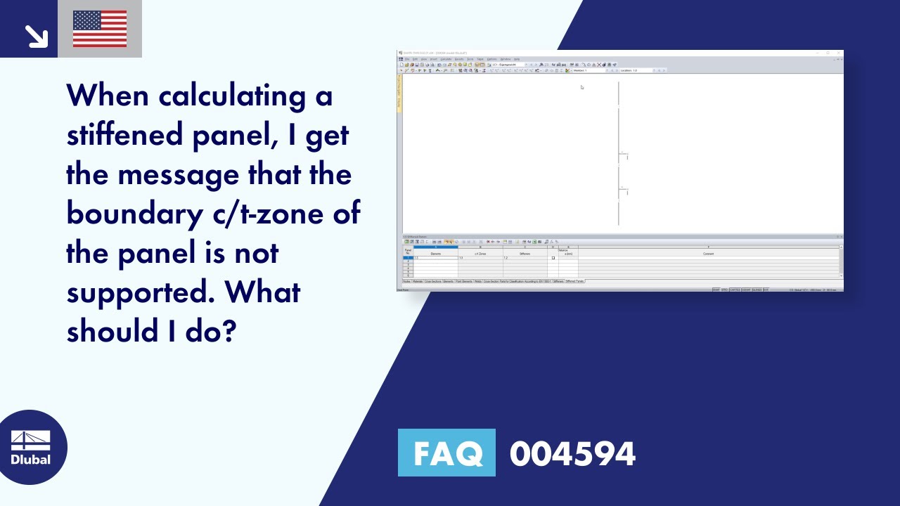 [EN] FAQ 004594 | When calculating a longitudinally stiffened panel, I get the message…