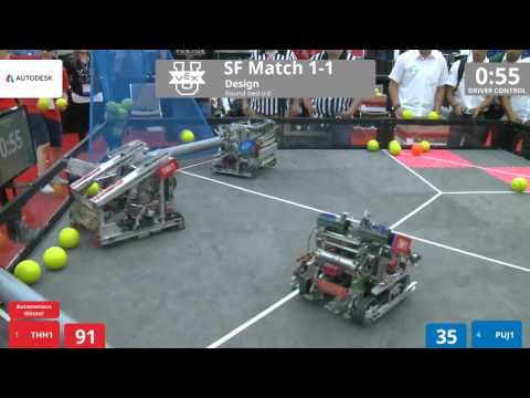 VEX Worlds 2016 - VEX U - Design - SF 1-1 (THH1) 266 vs 112 (PUJ1)