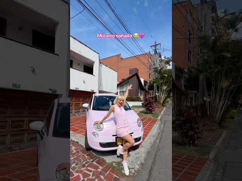 Car reveal de mi primer carro ROSA 🎀 #fiat500