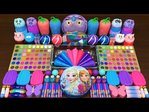 GALAXY Slime Mixing Random into Piping BAGS  Slime ! Satisfying Slime Video #320