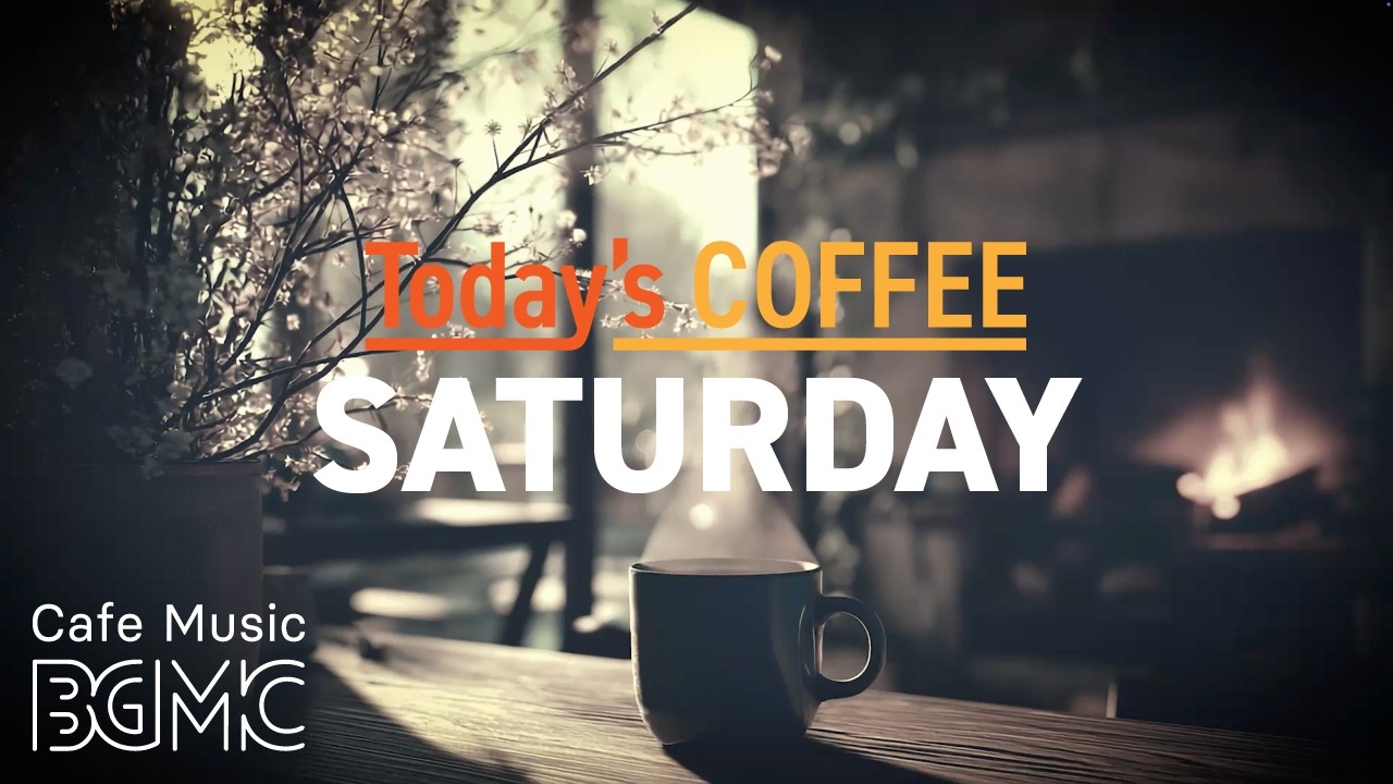 SATURDAY COFFEE: Warm Fireplace Café Music ☕ Smooth Jazz Piano & Bossa Nova for Work & Study