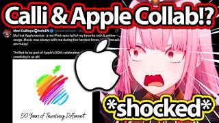 Calli's Reaction To Her Collab With Apple Out Of Nowhere 【Hololive】