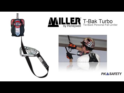 Miller by Honeywell MFLTB-1/7.5FT TurboLite T-BAK Personal Fall Limiter with Twin Turbo D-Ring Connector