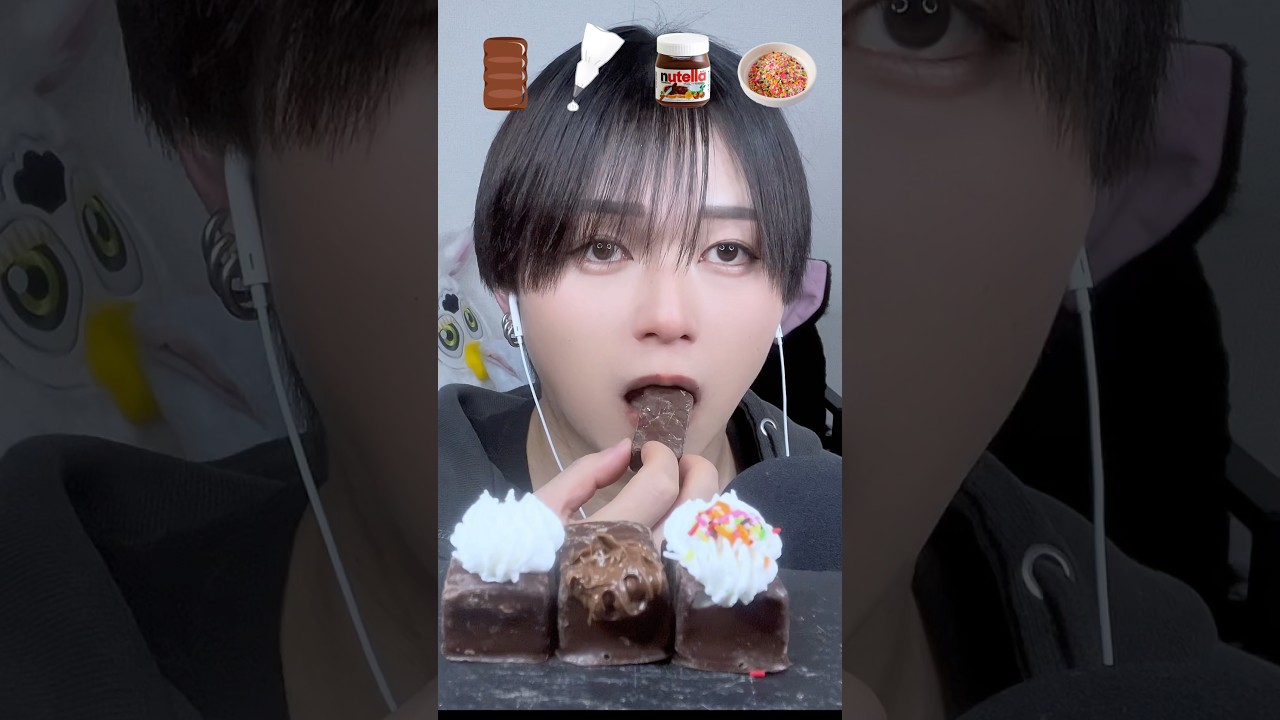 ハリボーチョコマシュマロ食べた🧸 #asmr #咀嚼音