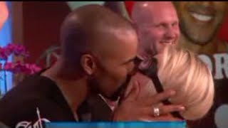 Shemar Moore Kisses for Cancer Research on Ellen Show