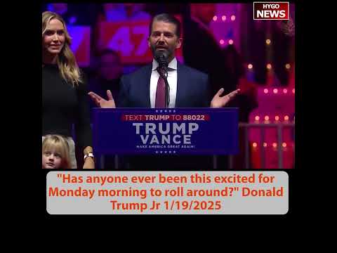 Trump Jr introduced his daughter Kai Trump; Has anyone ever been this excited for Monday morning?