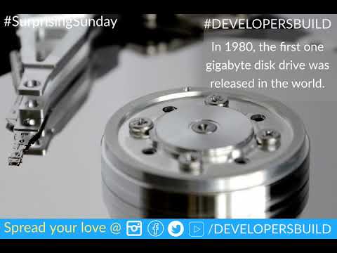 In 1980, the first one gigabyte disk drive was released in the world. #SurprisingSunday #DEVELOPERSB