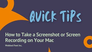 Quick Tips on Taking a Screenshot or Screen Recording on Your Mac