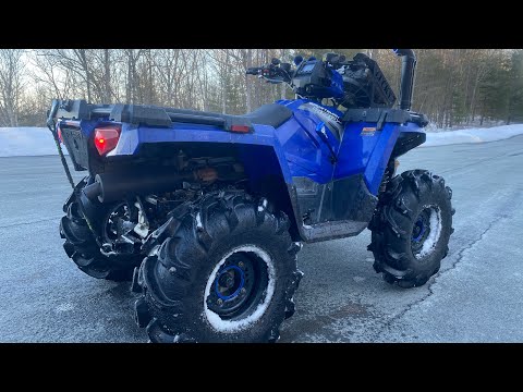 Sportsman 450 build EP 09- the 450 gets an exhaust(muffler)!!!