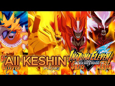 All Fighting spirits/Keshin in Inazuma eleven Victory Road (Go 1, GOCS and victory road) - 4K