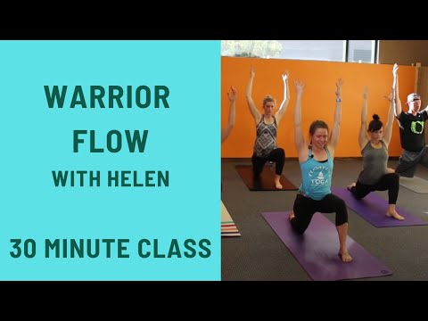 30 Minute Yoga Class - Warrior Flow with Warrior Poses