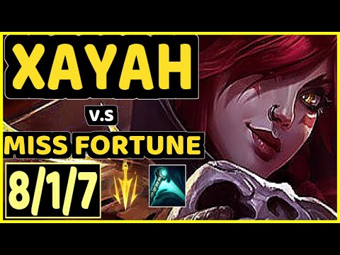 HANS SAMA (XAYAH) vs MISS FORTUNE - 8/1/7 KDA BOTTOM ADC CHALLENGER GAMEPLAY - EUW
