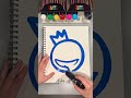 Activating My THICK Dark Blue Posca Mop R Marker And Drawing With It Shorts