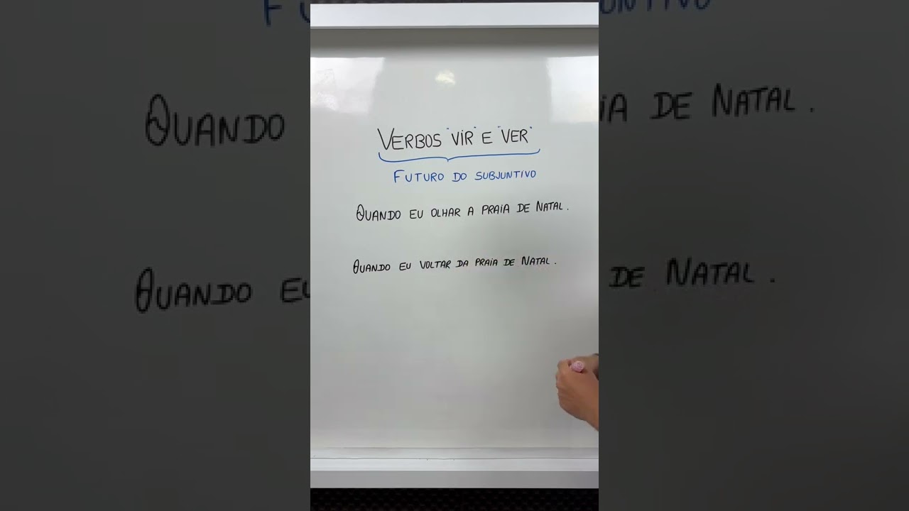 Verbos VER e VIR no futuro do subjuntivo. 🎯
