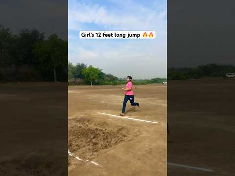 Girls 12 feet long jump 🙏🙏|| #cposi #biharpolice #longjump #mppolice #viral #youtubeshorts #shorts