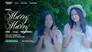 APRIL - Hurry Hurry 🌙 Line Distribution