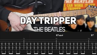The Beatles - Day Tripper (Guitar lesson with TAB)