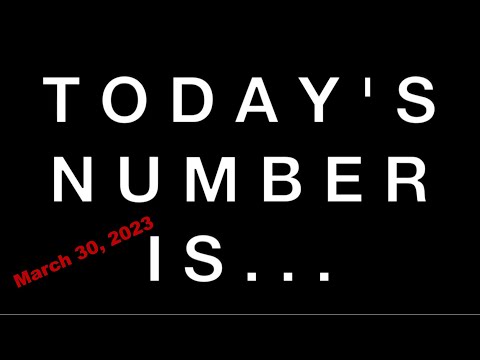 TODAY'S NUMBER IS... 30/03/2023