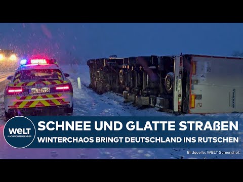 Video Thumbnail: WINTER-SCHOCK: Glatte Straßen und dutzende Unfälle! Schneechaos hat Deutschland fest im Griff