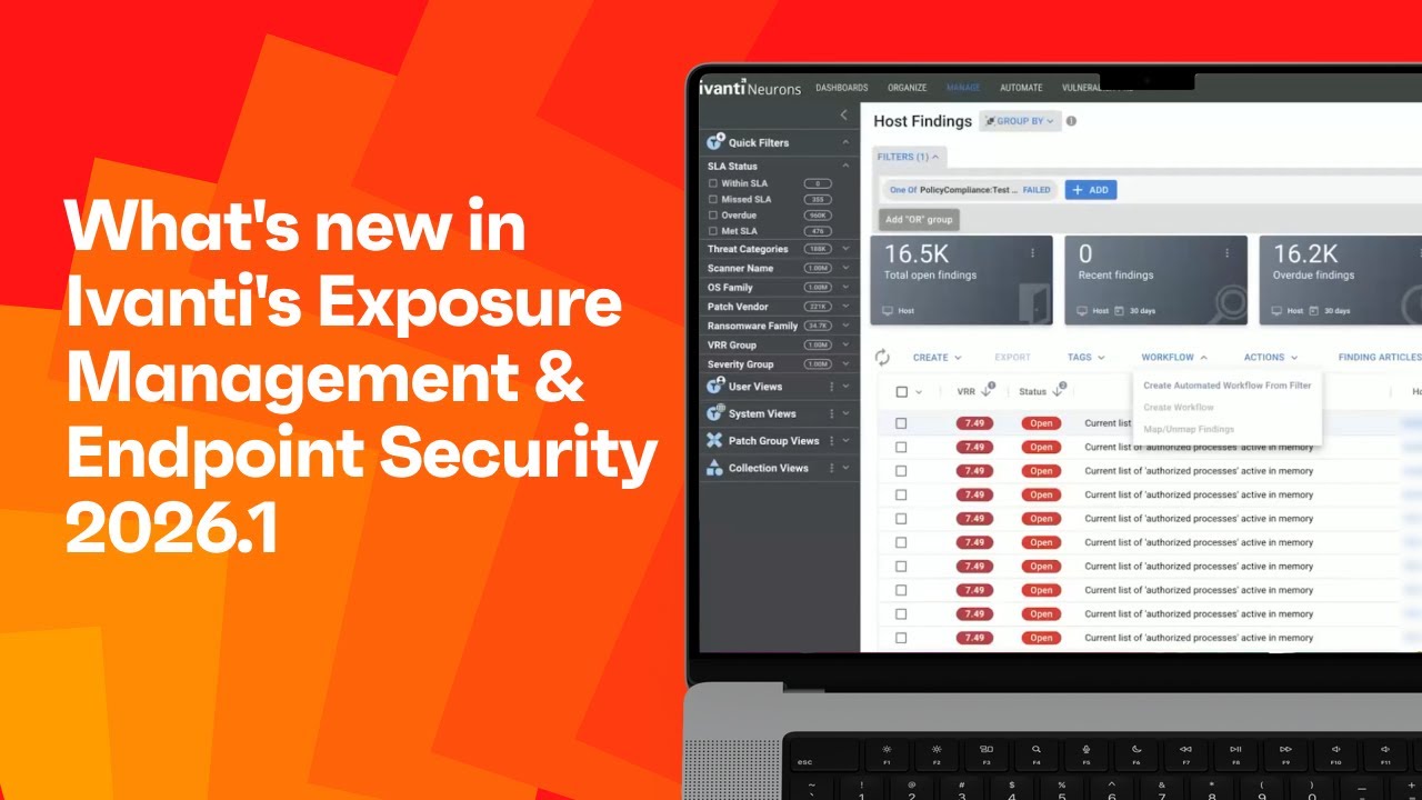 What's new in Ivanti's Exposure Management and Endpoint Security 2026.1