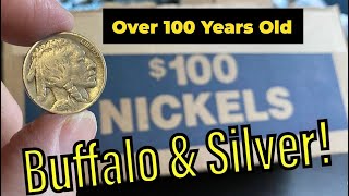 100 Year Old Buffalo Nickel & Silver Found In The Box!