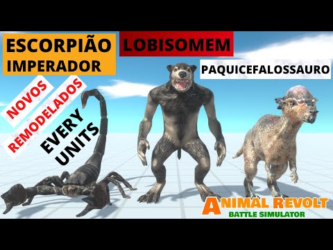 Novo Lobisomem, Paquicefalossauro e Escorpião Imperador vs Todas as Unidades  - Every Units - ARBS