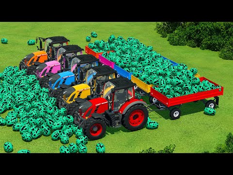 LOAD AND TRANSPORT SNAKE EGGS ON THE JUNGLE WITH FENDT TRACTORS - Farming Simulator 22
