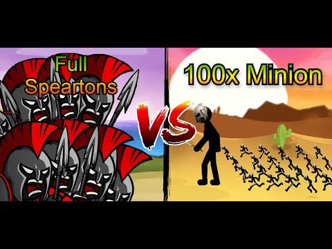 Full Speartons VS  100x Minion! - Stick War 3 BETA!