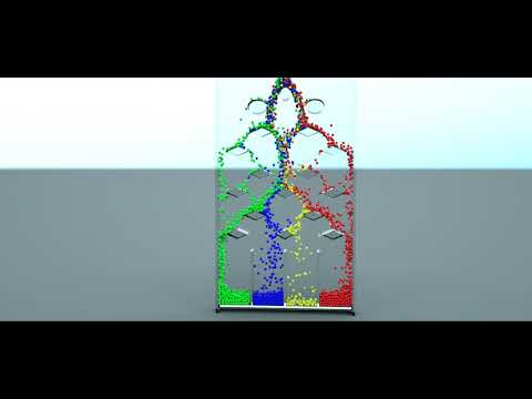 Ball Sortiermaschine Physik Simulation