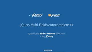 Dynamically Add & Remove Table Rows Using jQuery - #4