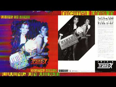 TRANS-X 🔥📺 Living On Video / Digital World (12'' Maxi-Single) 1983 Hi-NRG Italo Disco Electronic 80s