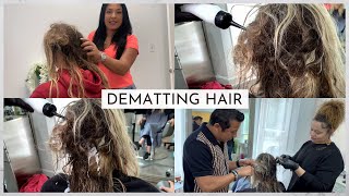 Detangling Matted Hair caused by Snorkeling