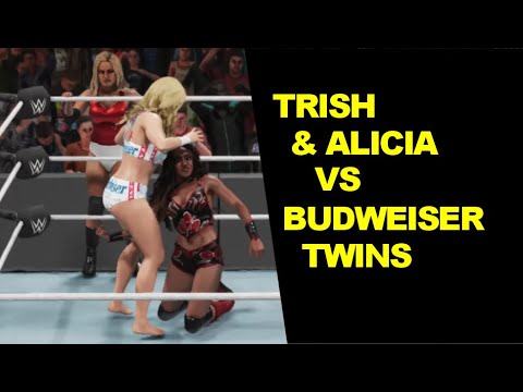 WWE 2K19 Trish Stratus & Alicia Fox vs Budweiser Twins - Elimination Tag