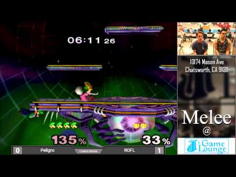 Melee at JJ's 15 - ROFL (Luigi) Vs. Peligro (Peach) - Losers Semis - Singles