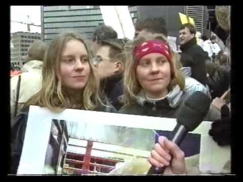 Demonstration mot djurtransporter 1995
