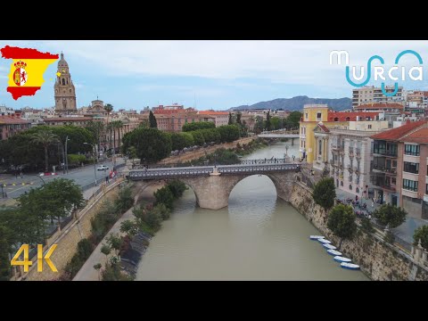 Flying Over Murcia Spain 🇪🇸 | Cathedral, Old Town & Mediterranean Vibes 4K Scenic Flight