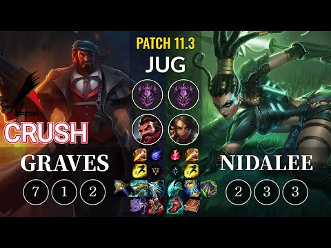 ASP Crush Graves vs Nidalee Jungle - KR Patch 11.3