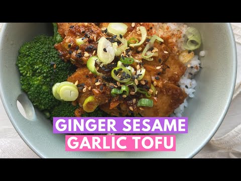 Ginger Sesame Garlic Crispy Tofu Recipe | Easy Vegan Recipe for Dinner | Tofu Mastery Lesson # 14