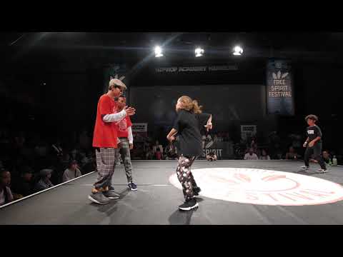 Free Spirit Festival 2019 Championship // Rafael & Joshua vs Djamal & Fleur // KidsMixstyle - 1/2